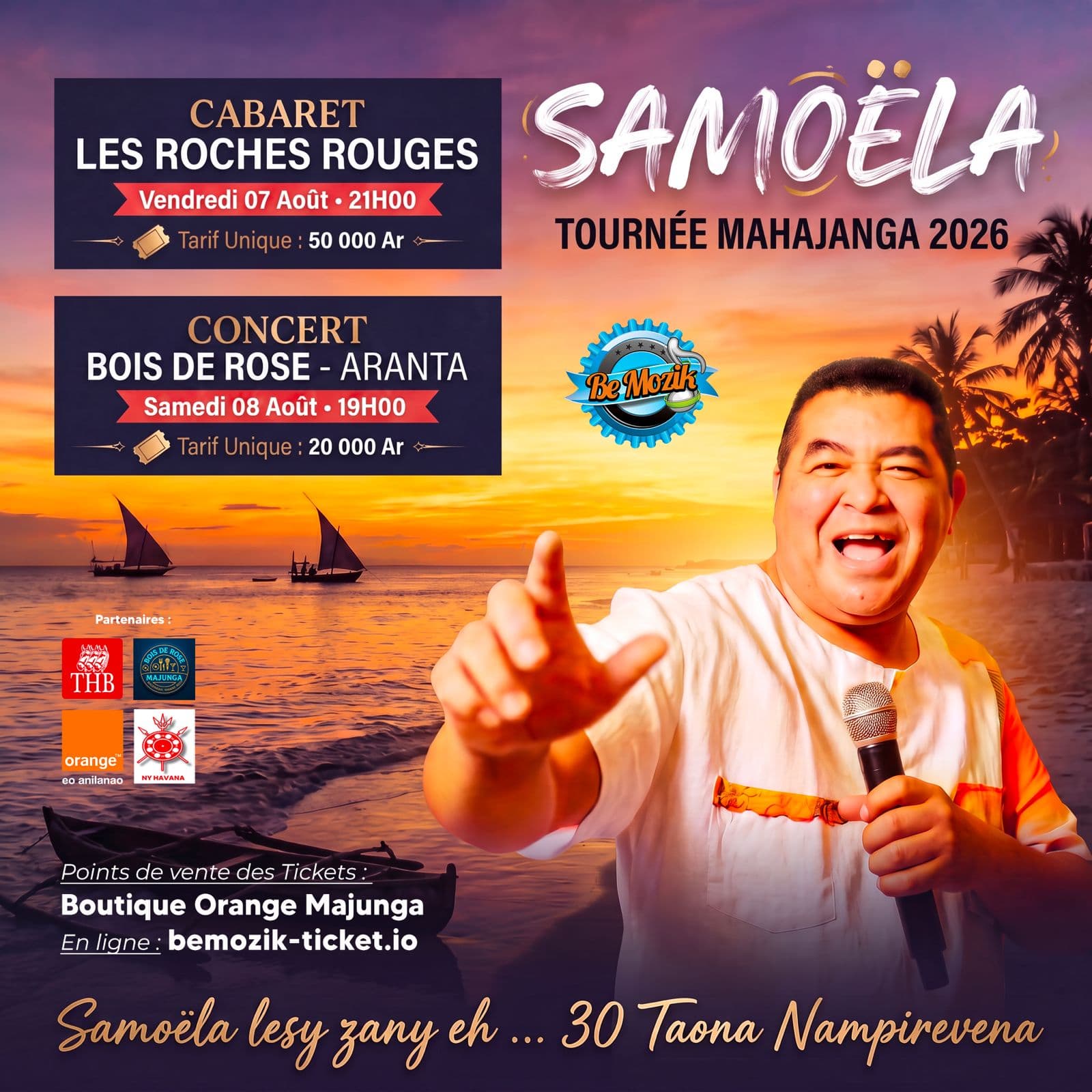Samoëla tournée Majunga 2026